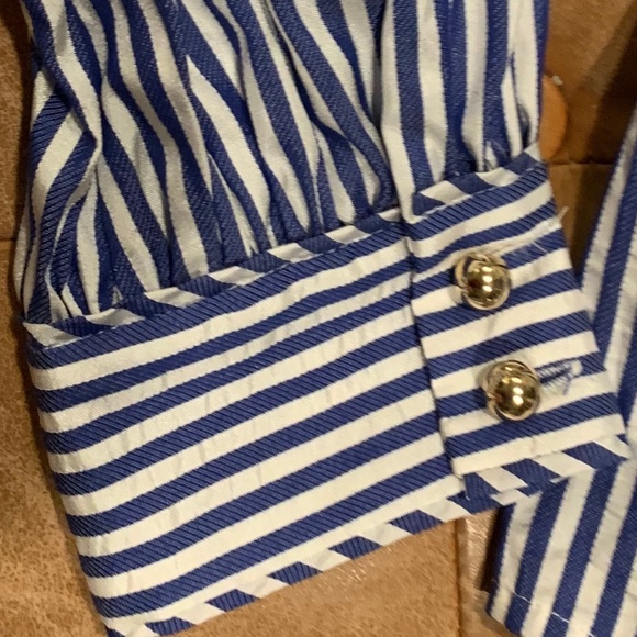 Kate Spade Silk Striped Ruffle Blouse - Picture 5 of 10